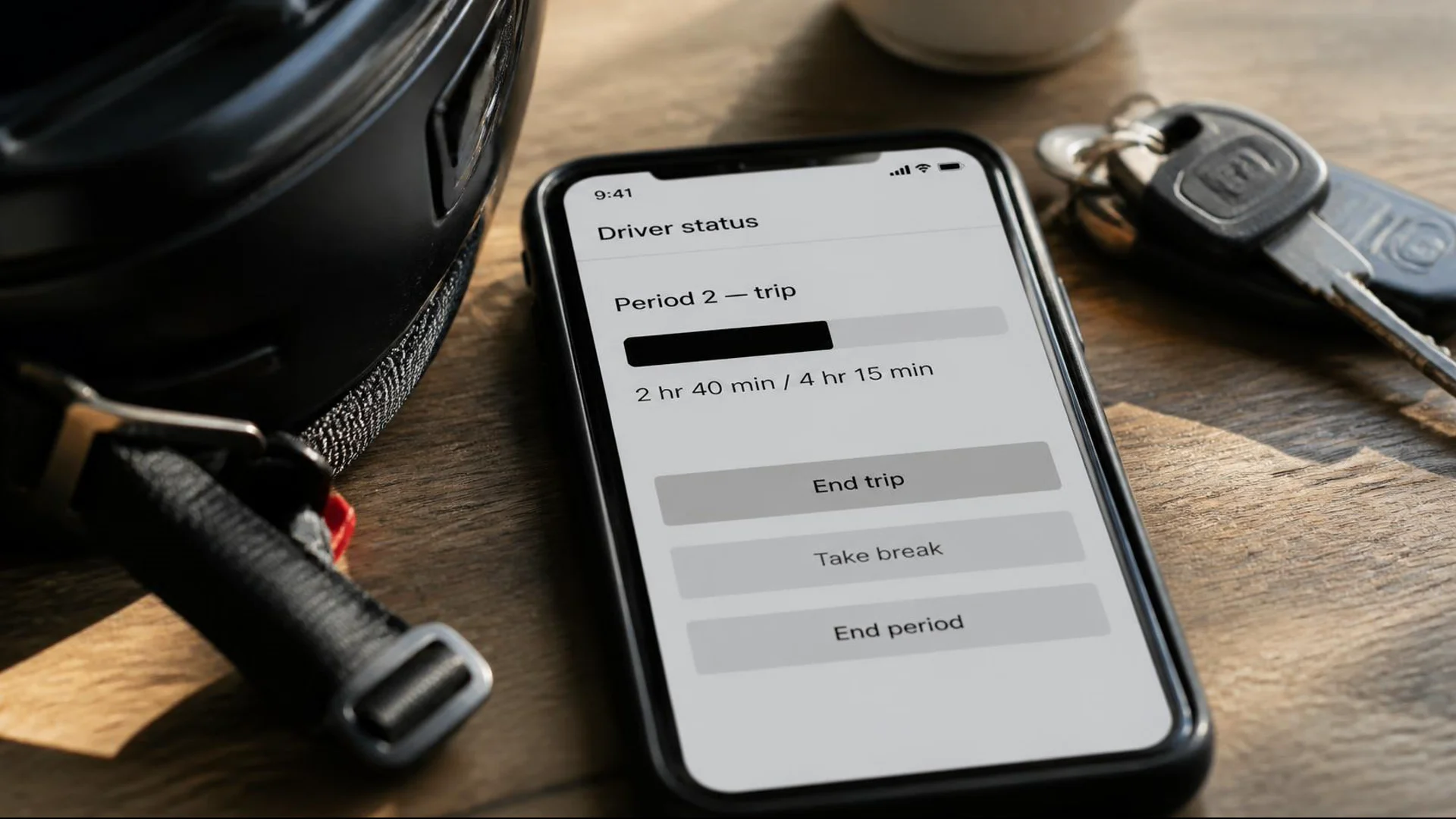 Rideshare app status screen used to identify TNC insurance periods