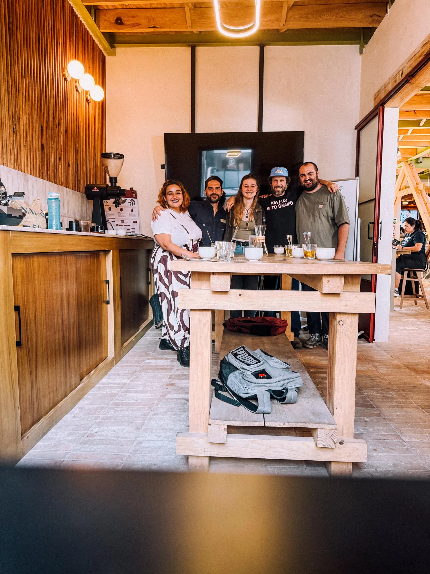 Shared Value Project team cupping coffee