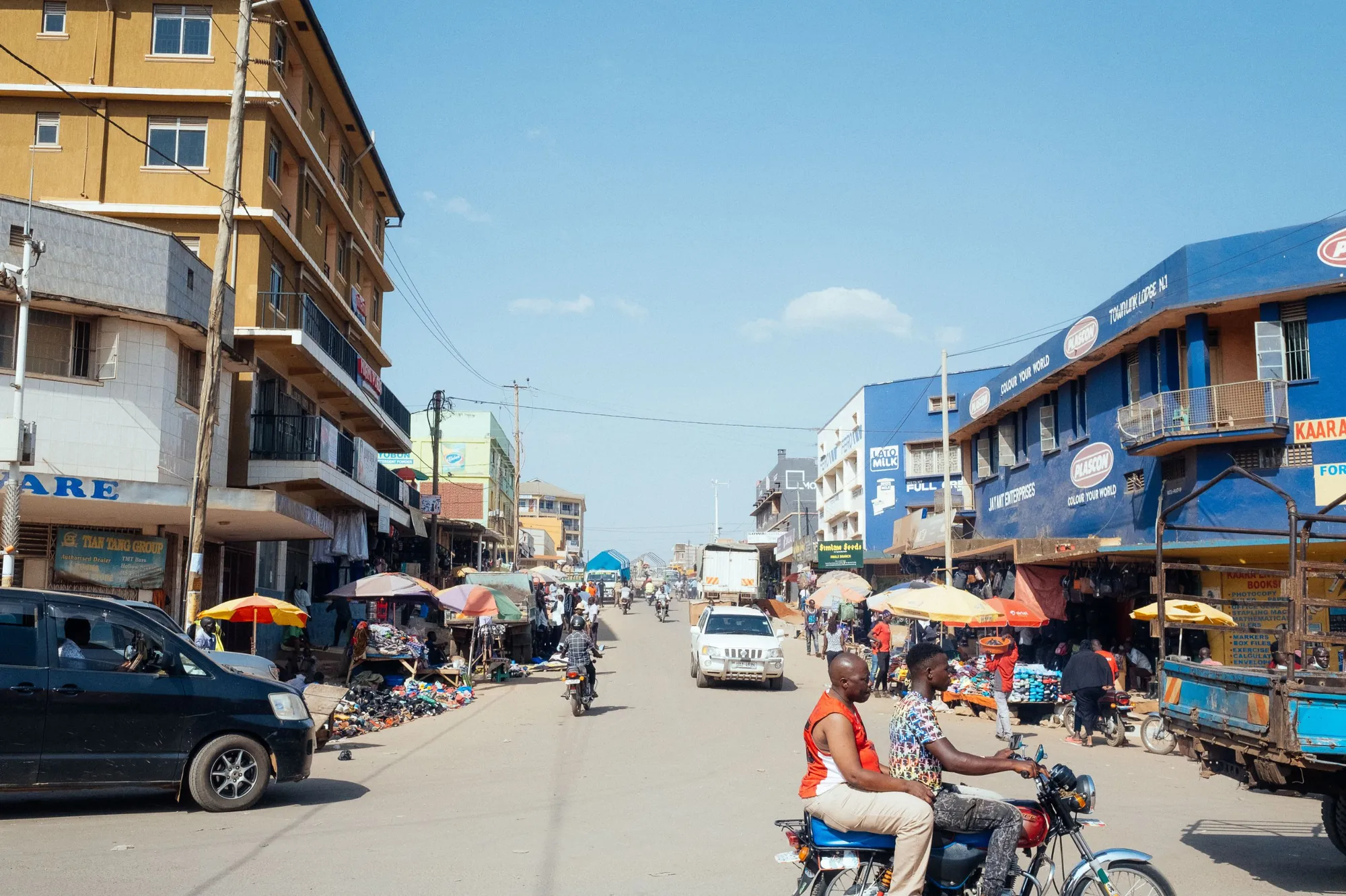 Main street in Mbale, Uganda