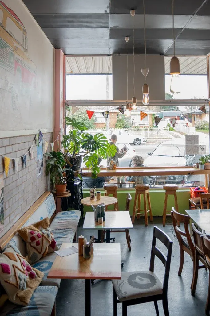 Window seating at HomeGround Café