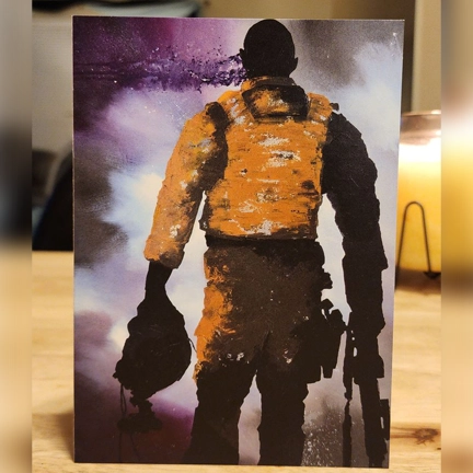 Inscription: You selfishly STAND. Willing to lay down your life to ensure our FREEDOM is preserved. You are the fabric that holds our FLAG together.