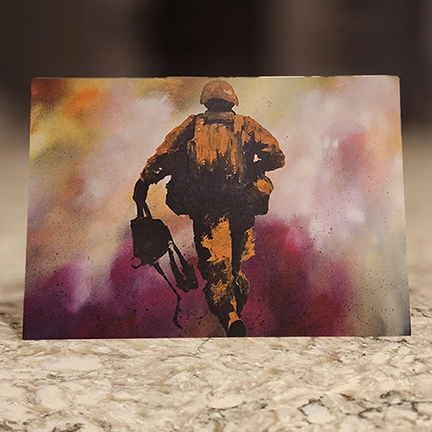 Inscription: When most run away, You run toward. YOU MAKE A DIFFERENCE.