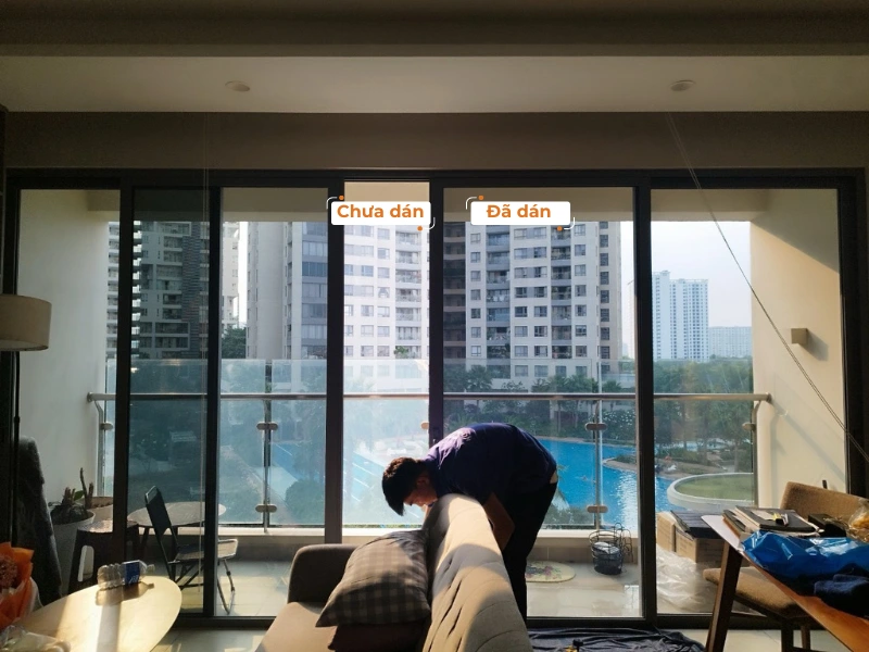 dán kính cách nhiệt chung cư