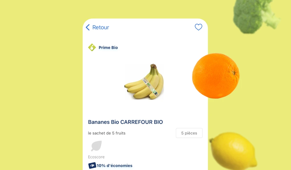 Design d'application mobile Carrefour : UX/UI réinventée par Maemi Stud