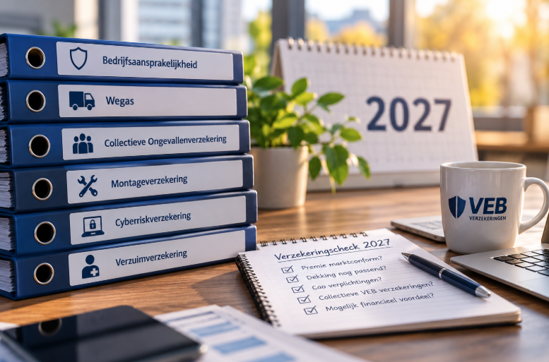 Stapel mappen op een bureau