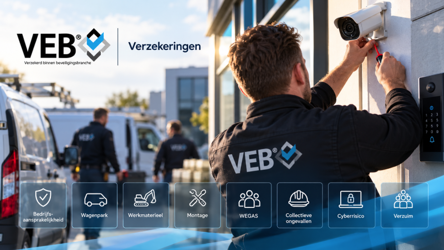 Beveligingscamera wordt geinstalleerd