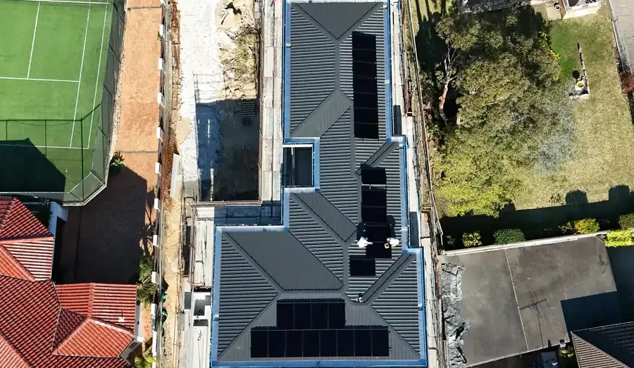 Solar panels installed on a Sydney home roof