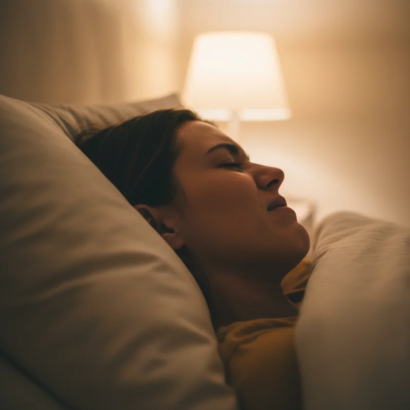 Side view of a clenched jaw on a pillow illustrating teeth grinding in sleep and bruxism