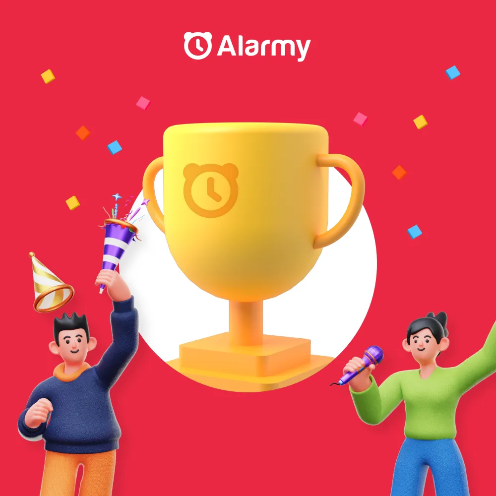 Wake up with Alarmy and win 💸$1,000 every day?!