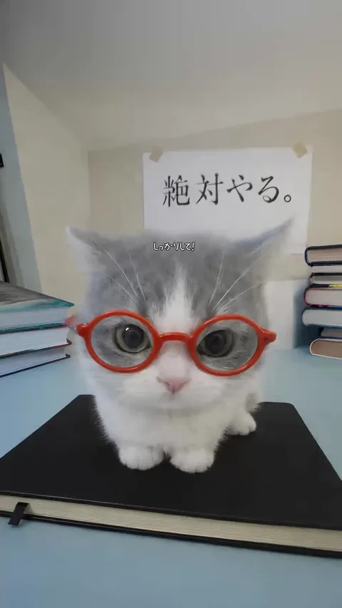 受験生、起きるにゃ