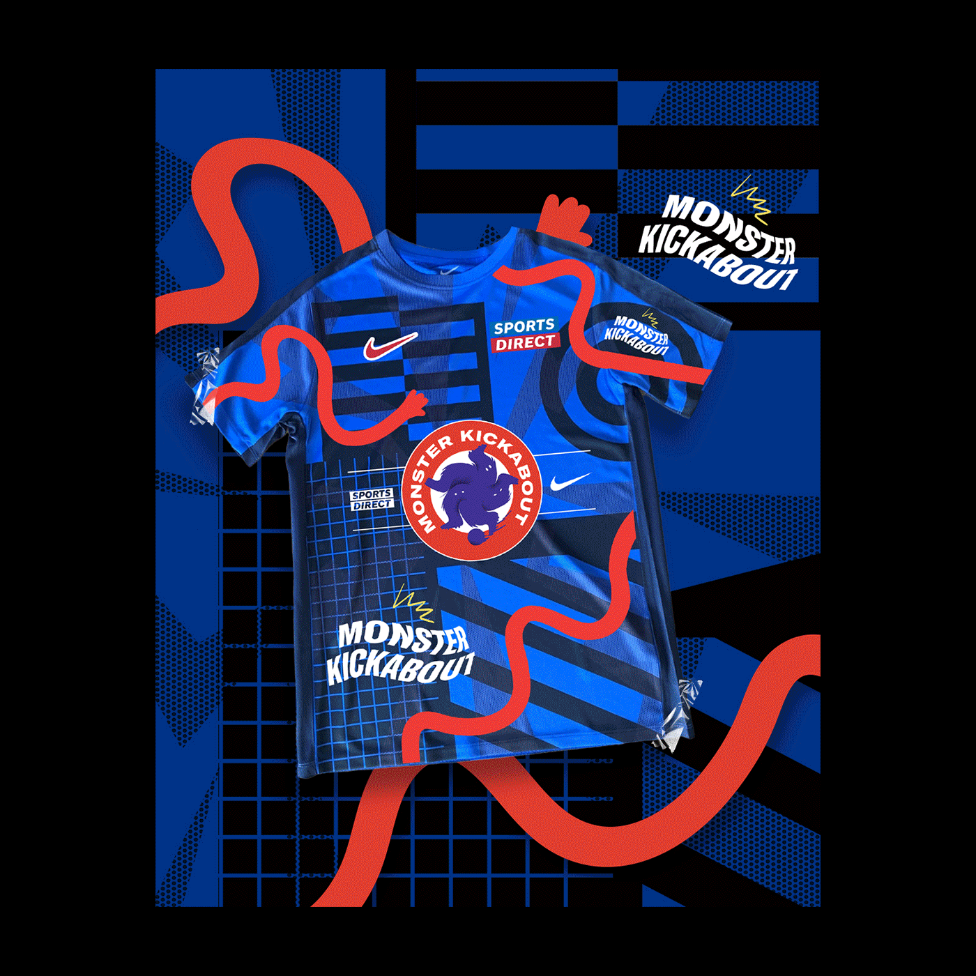 Animated gif of kids wearing football kit