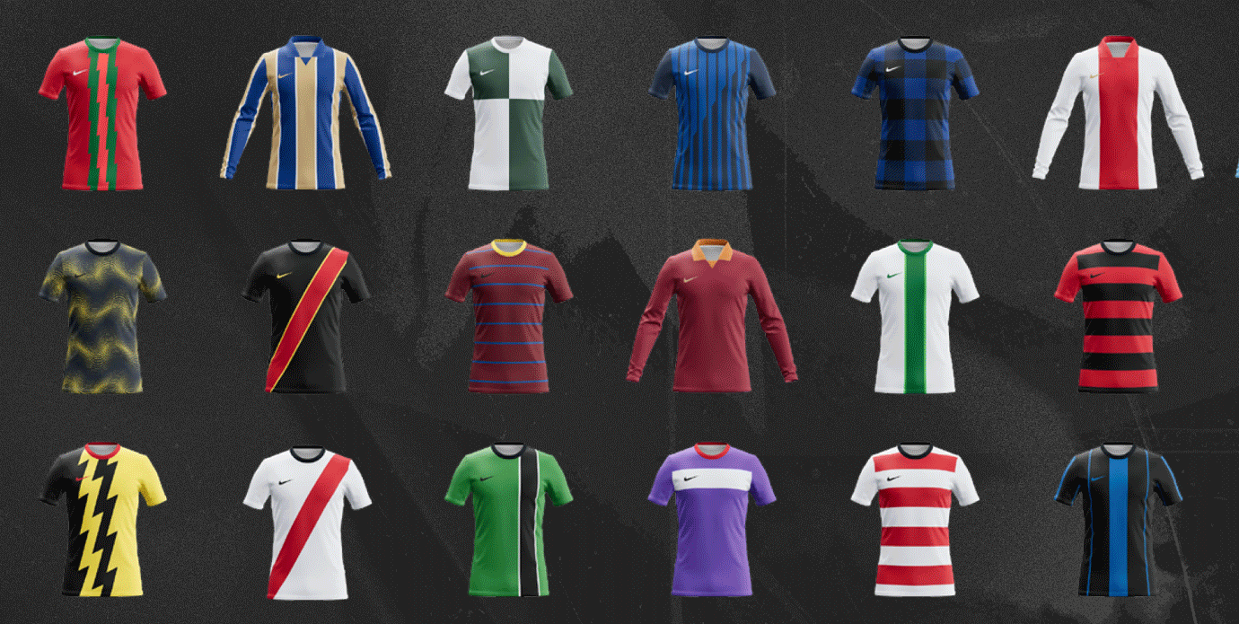 Wardrobe with hanging t-shirts