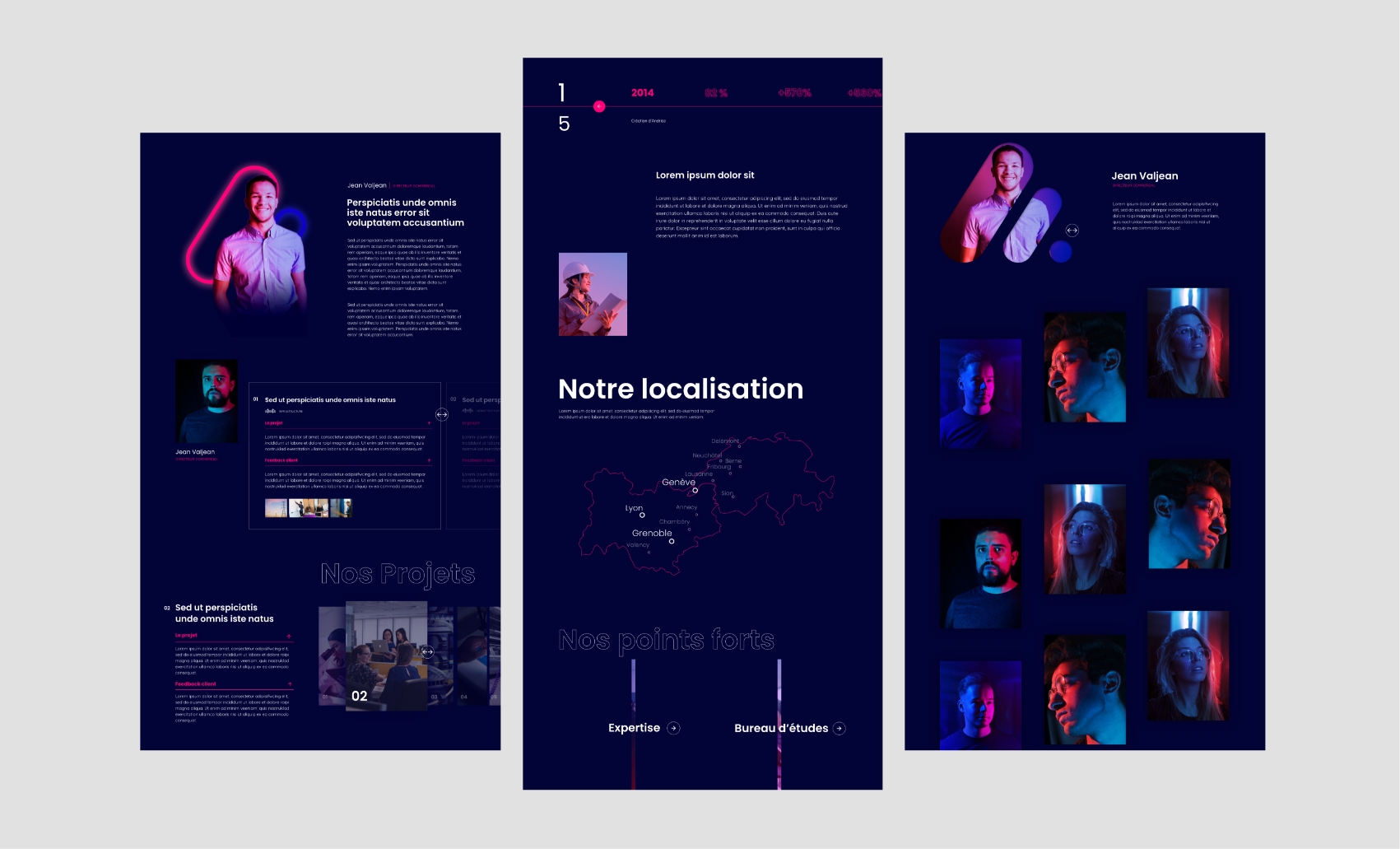 Page d’accueil du site Andrice, vitrine moderne pour une entreprise d’ingénierie