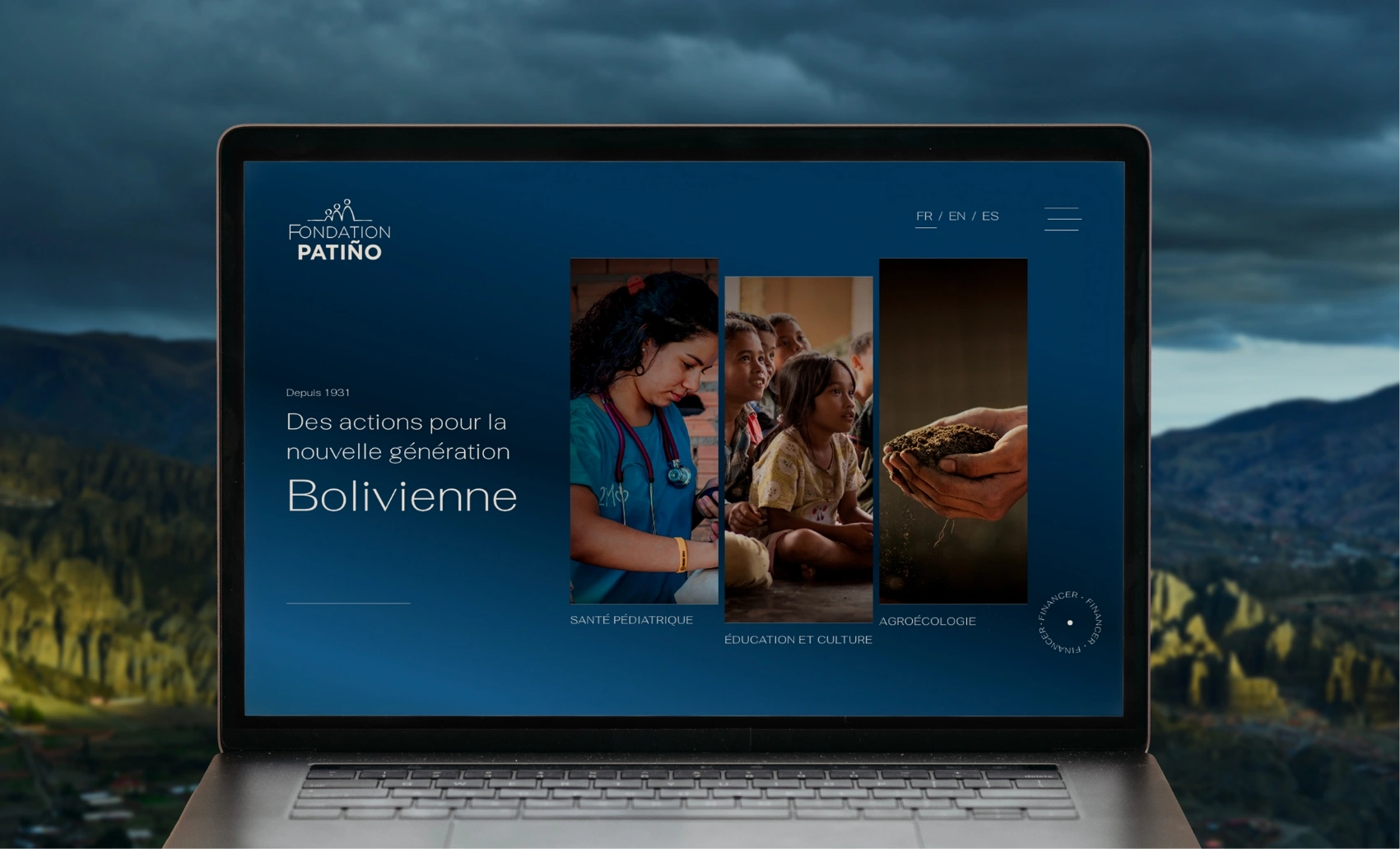 La Fondation Patiño ❘ Une expérience digitale élégante inspirée des paysages boliviens