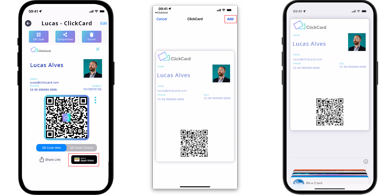 Adicionando QR Code da ClickCard em sua Apple Wallet