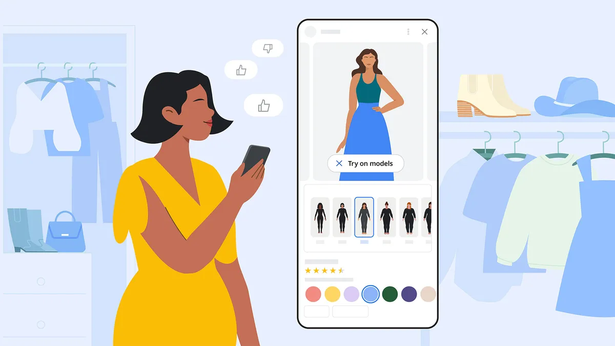 Google Shopping adds dresses to its virtual try-on tool