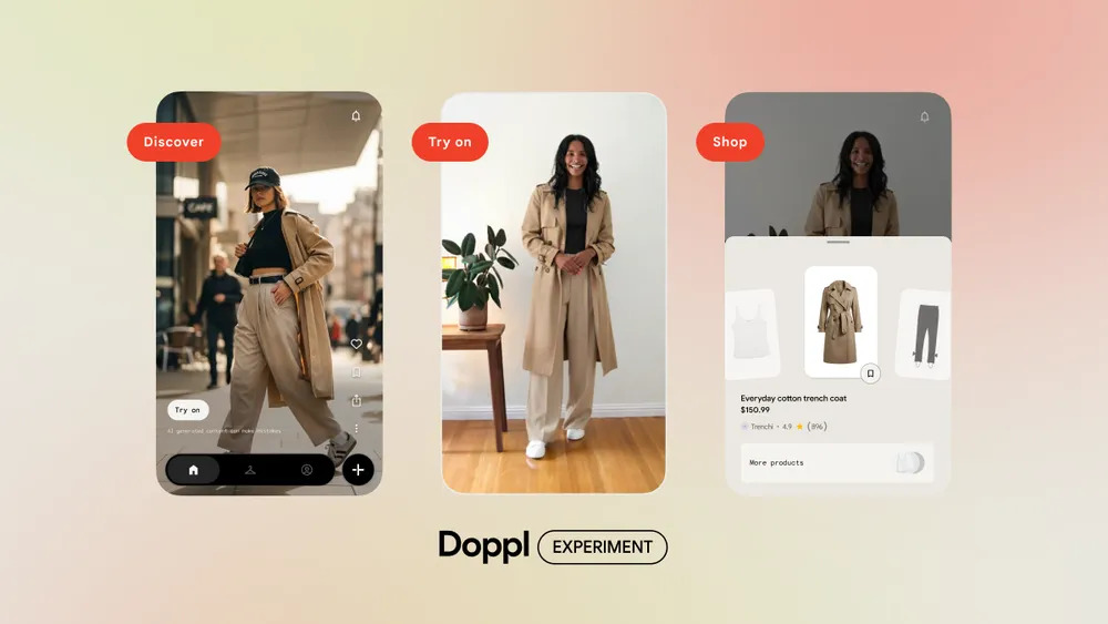 Google adds shoppable fashion discovery feed in Doppl