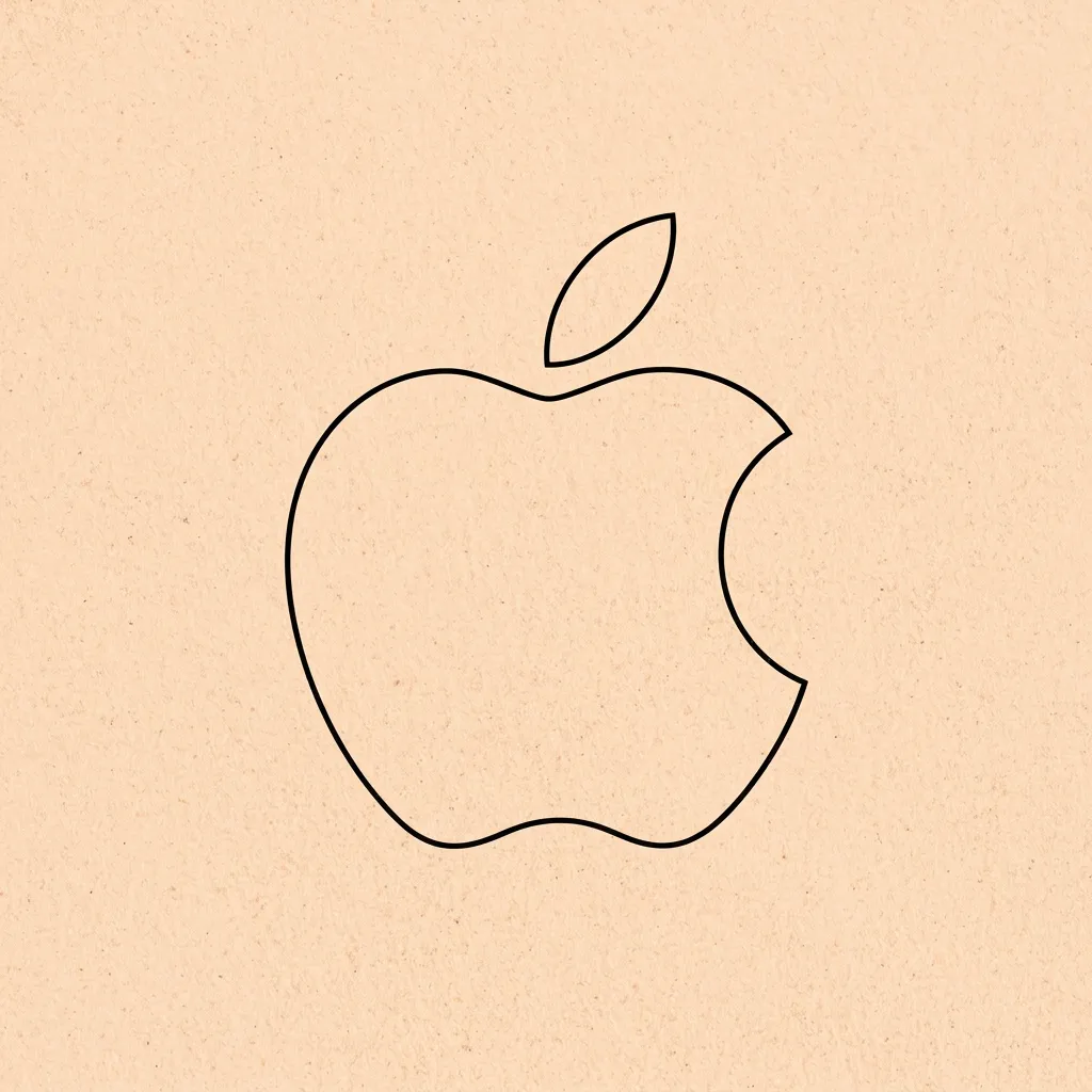 A minimalist line illustration of a map pin with the Apple logomark, representing apple maps ads launching for the first time in the US and Canada in summer 2026.