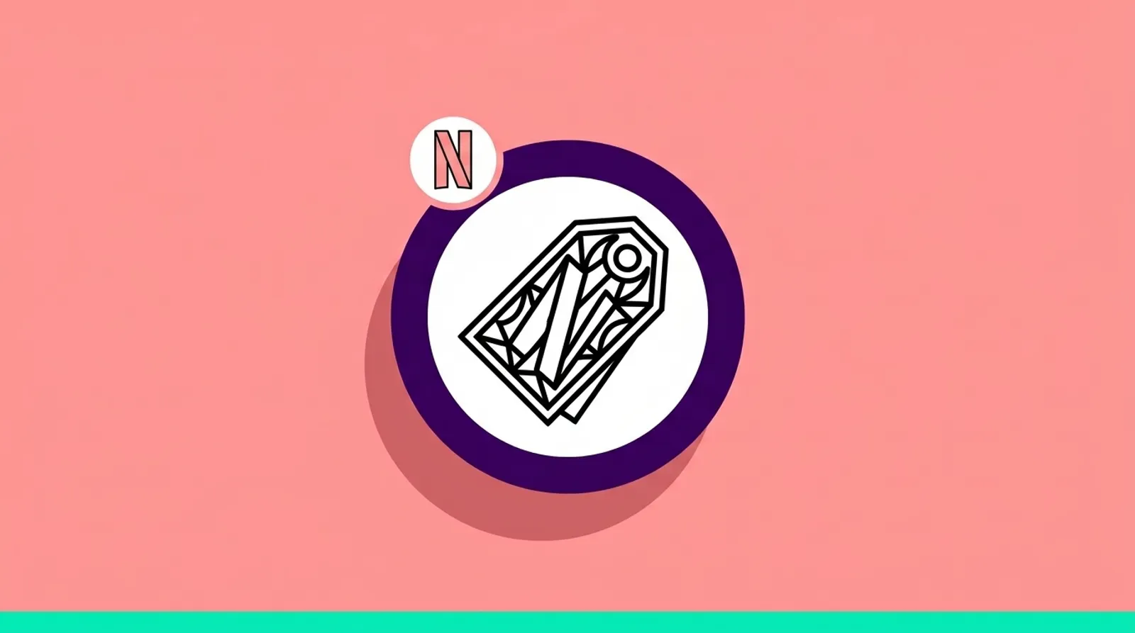 Minimalist line illustration of a price tag with the Netflix logomark, representing the 2026 Netflix price increase across all subscription tiers