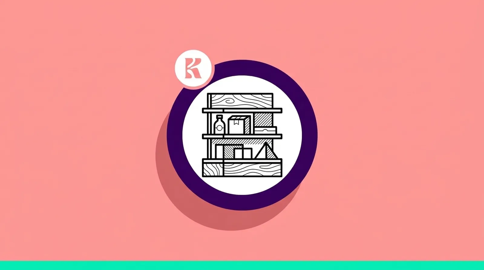 Minimalist line illustration of a double-row store shelf with the Microsoft logomark, representing Bing's sponsored product carousel test in shopping search results.