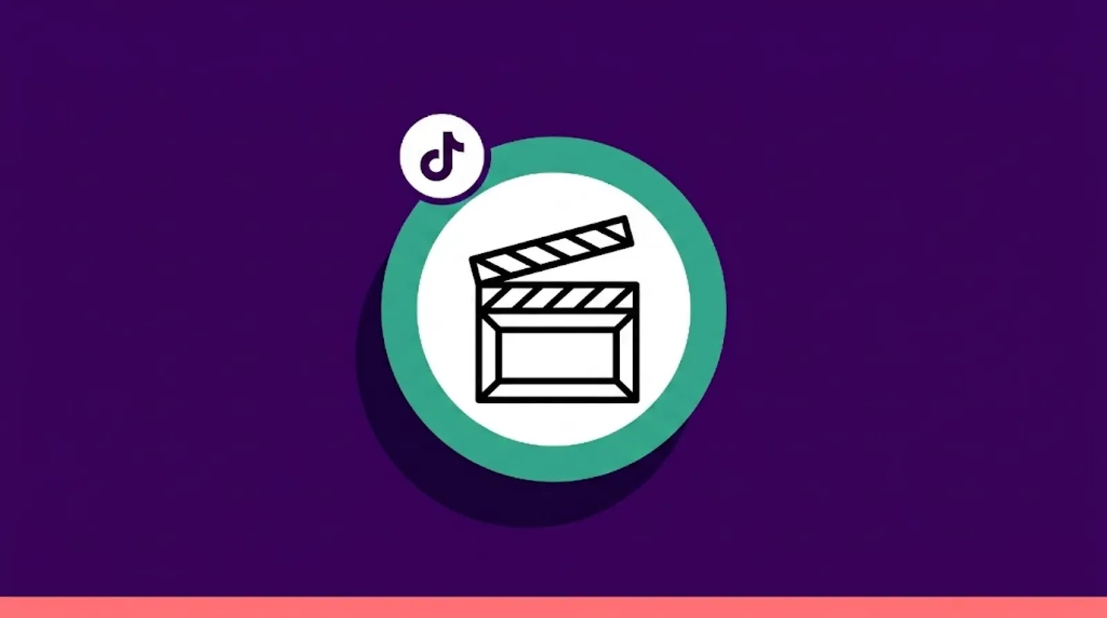 a minimalist line illustration of a film clapperboard with the TikTok logomark.
