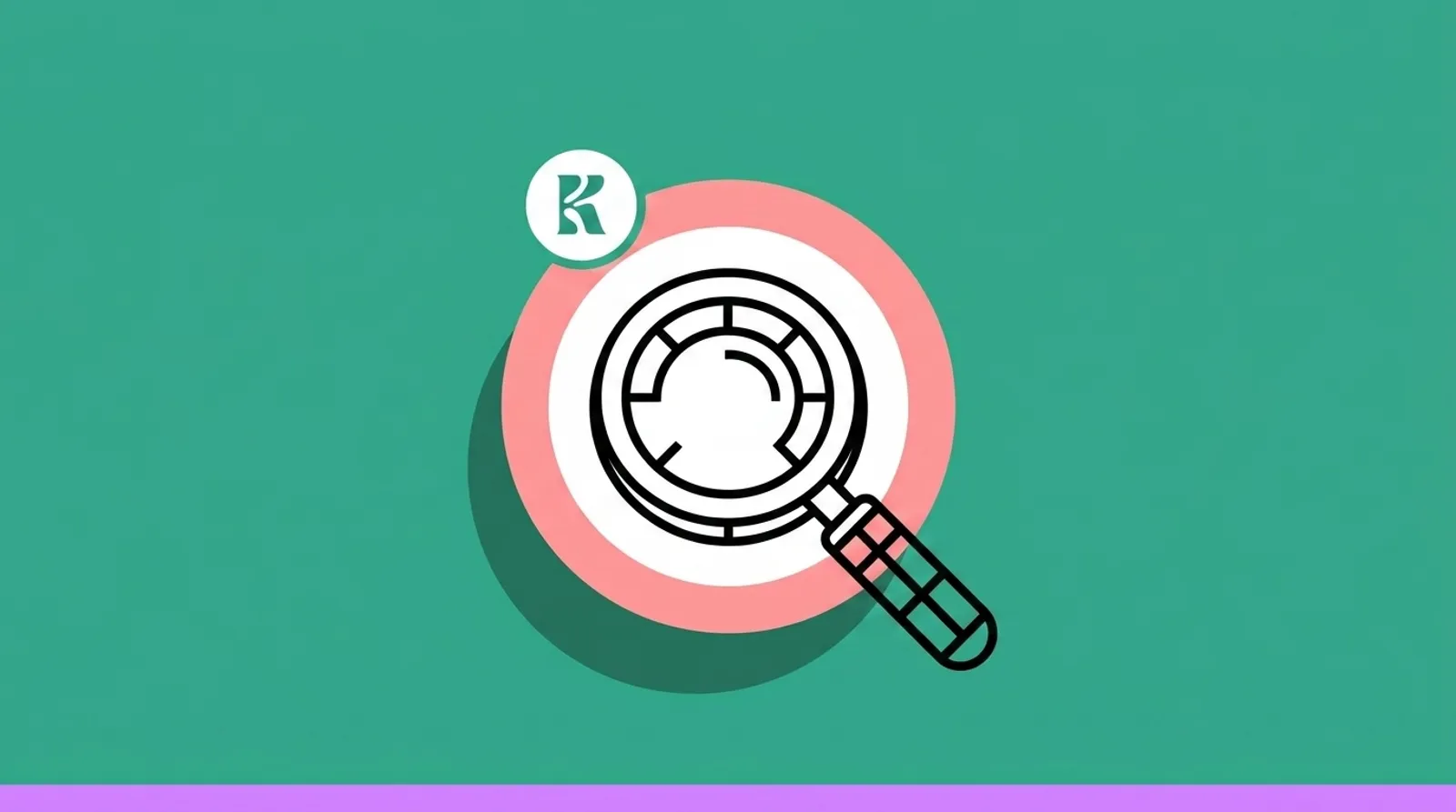a minimalist line illustration of a search magnifying glass with the Microsoft logomark.