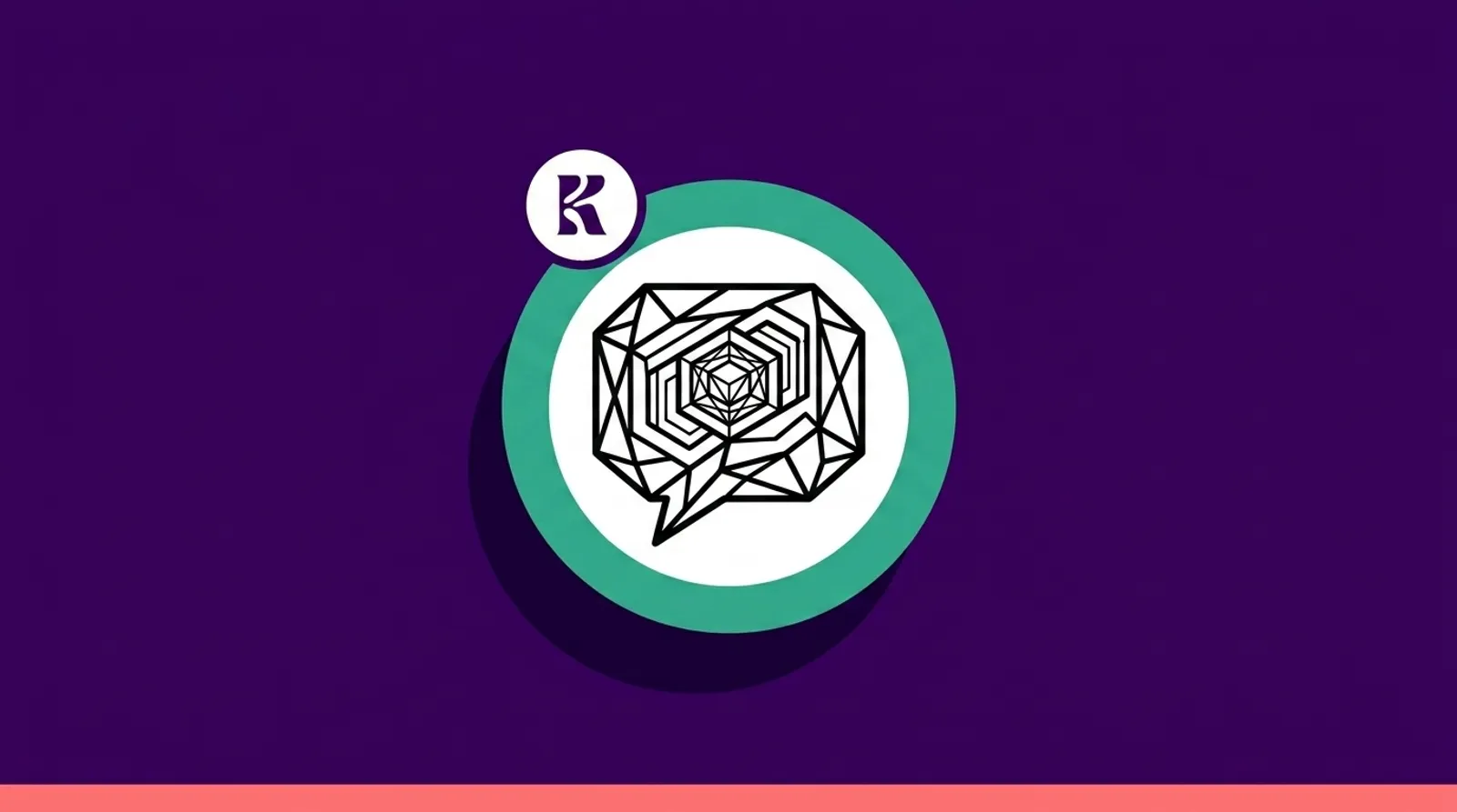 a minimalist line illustration of a chat assistant speech bubble with the Pinterest logomark