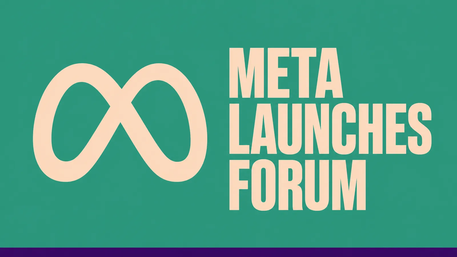 a minimalist line illustration of a cluster of overlapping speech bubbles with the Meta logomark
