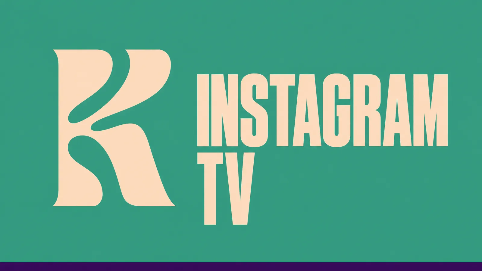 a minimalist line illustration of the television set with the Instagram logomark.
