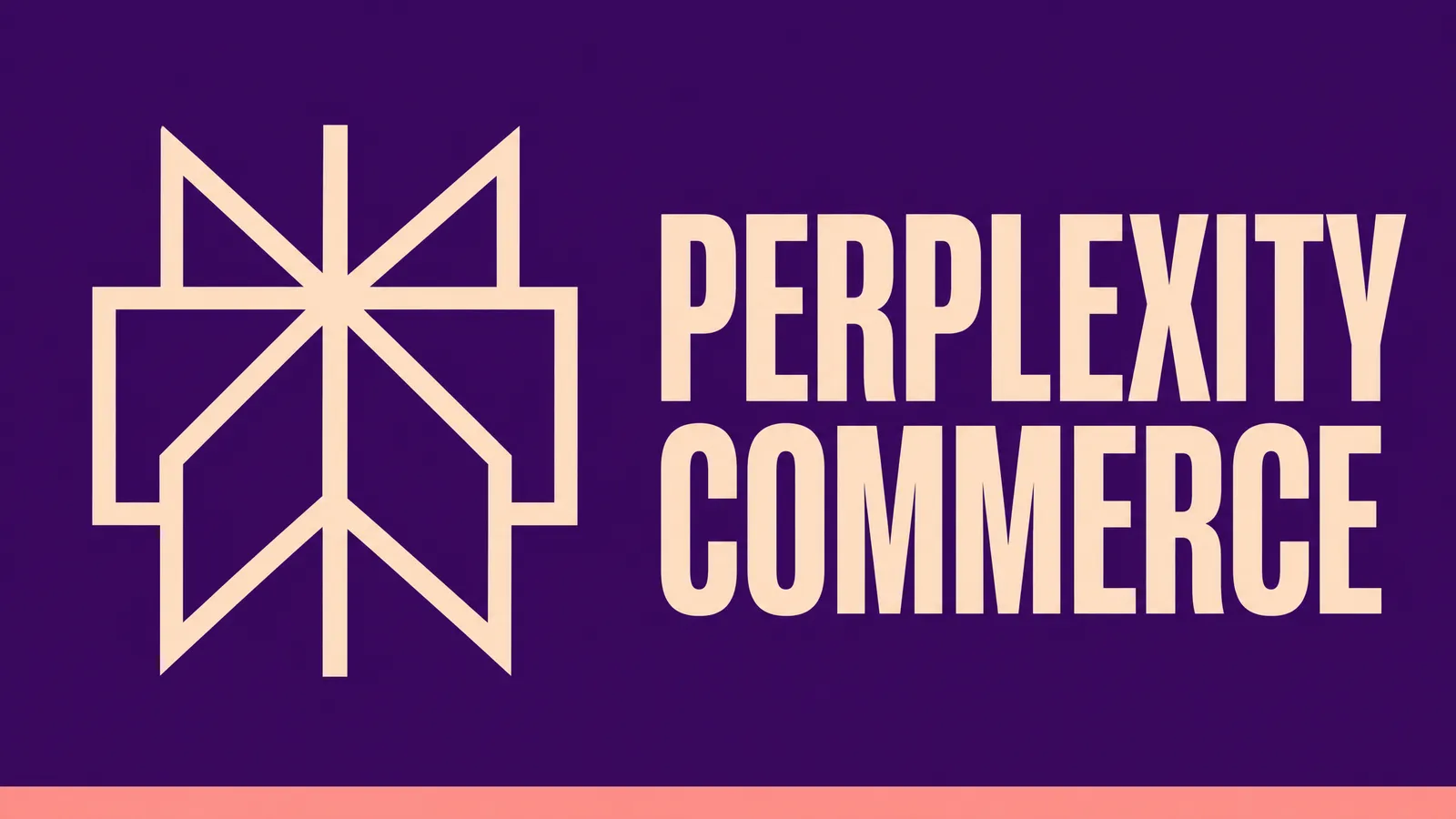 a minimalist line illustration of the shopping cart with the Perplexity logomark