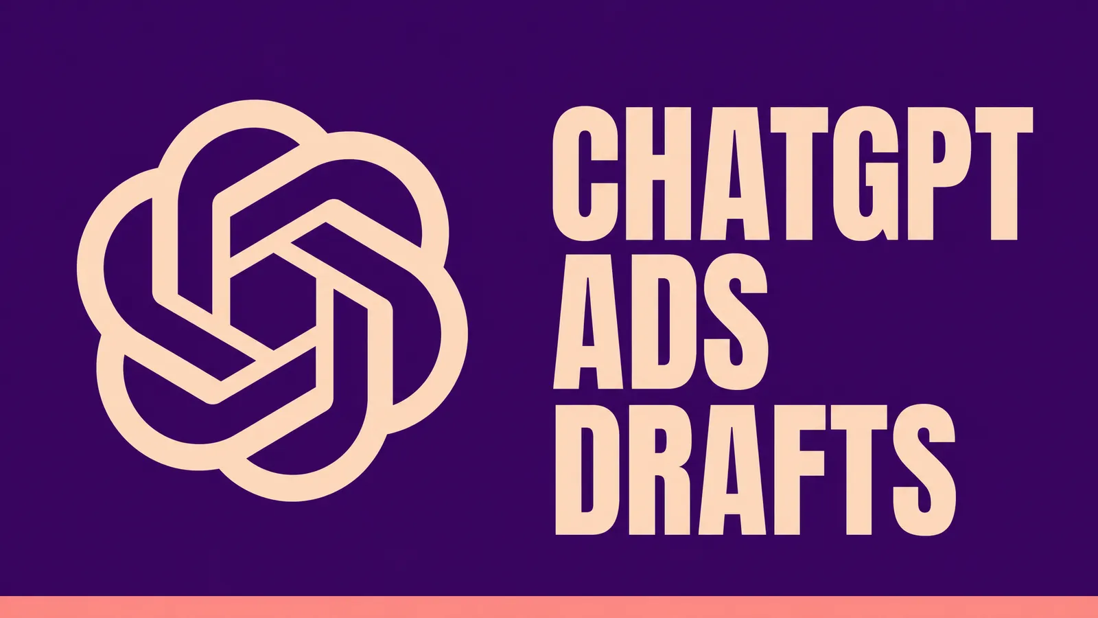 a minimalist line illustration of the pencil drafting an advertisement layout with the ChatGPT logomark