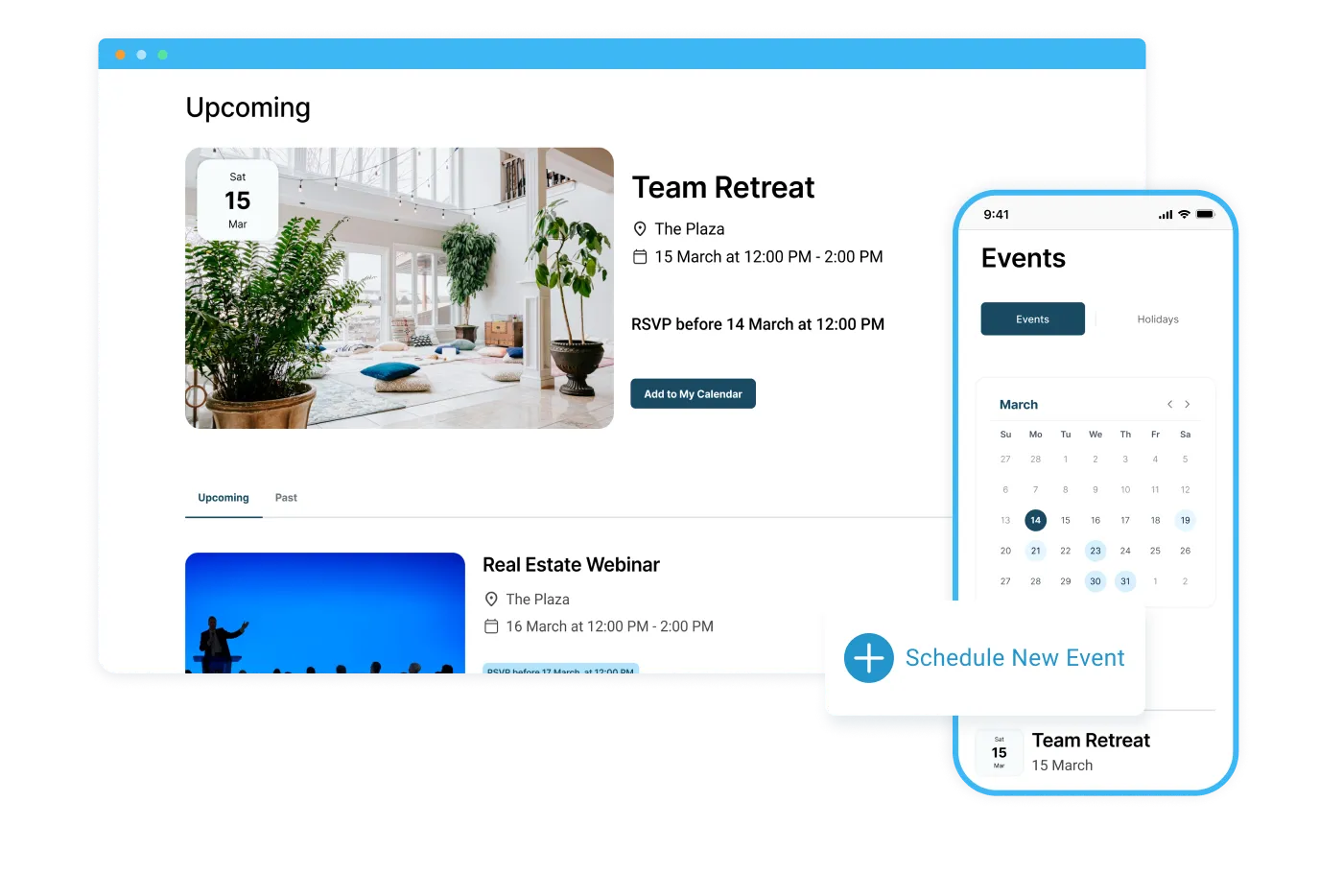 Dashboard mockup