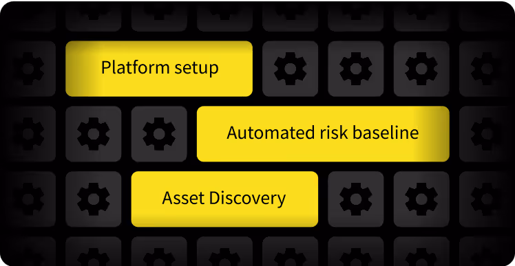 a yellow and black rectangular buttons with text