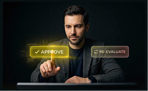 A woman smiling while working on a laptop smile happily