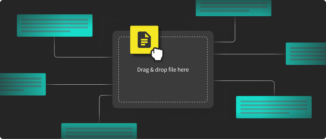 AI-assisted drag-and-drop document upload workflow