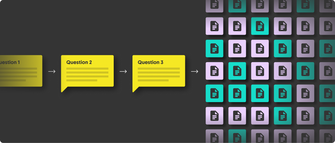 Onboarding questionnaire generating a structured asset register