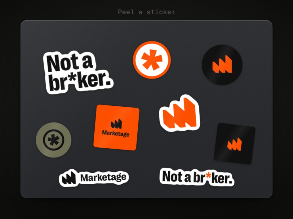 Sticker set. Peel one off and stick it somewhere else.