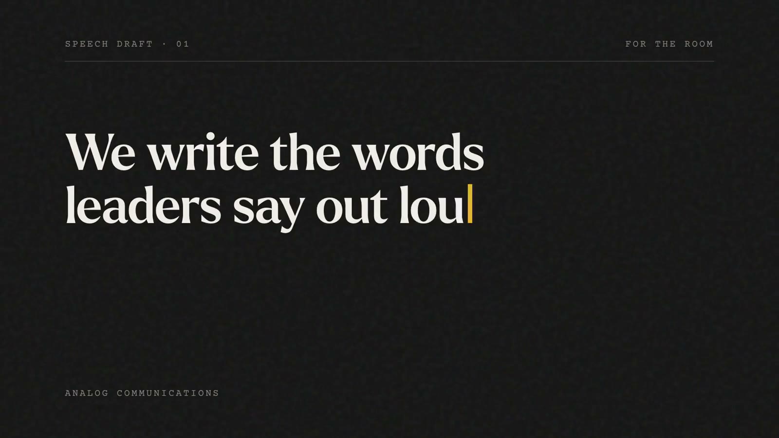 The script