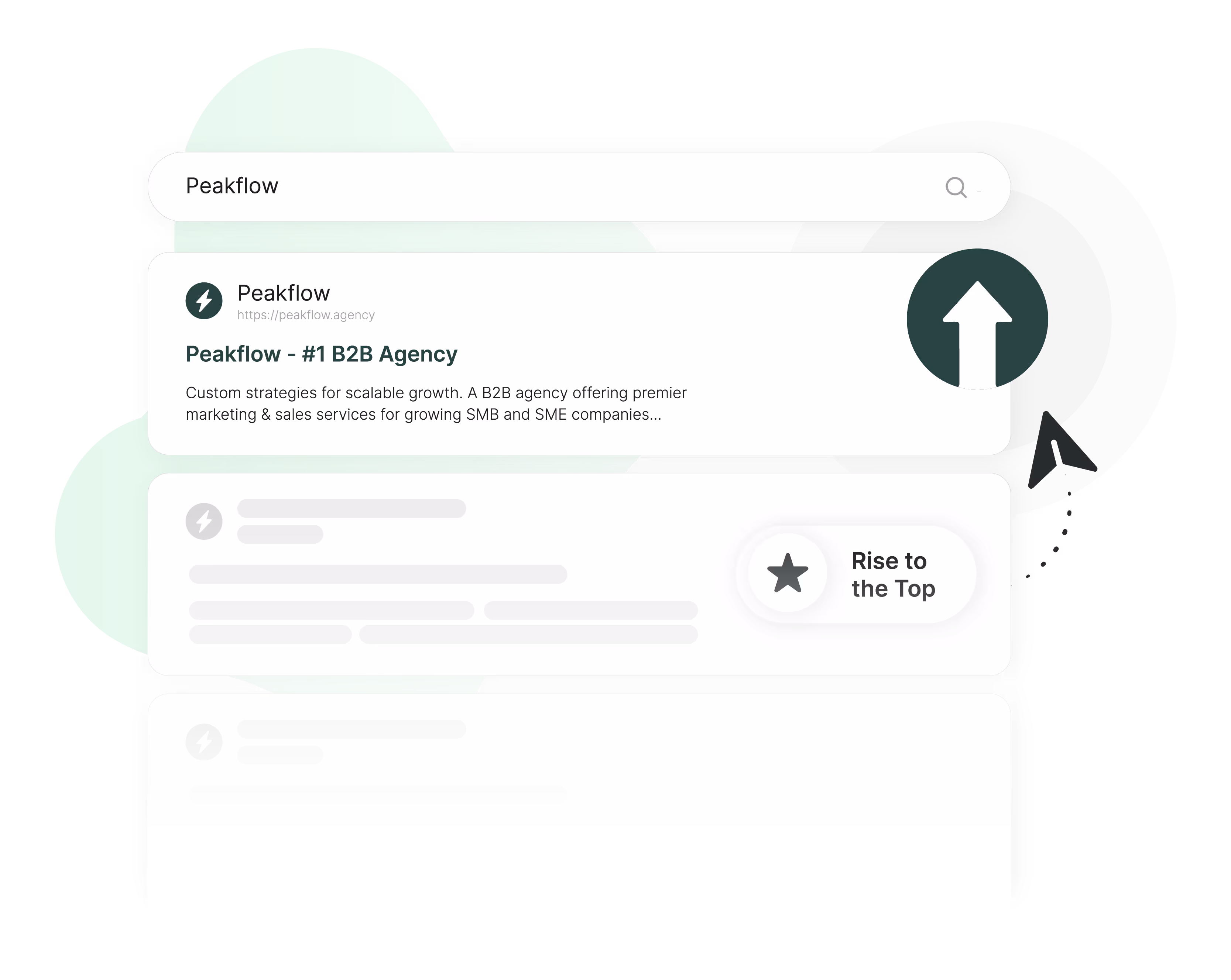 Search engine results design highlighting a top-ranked business.