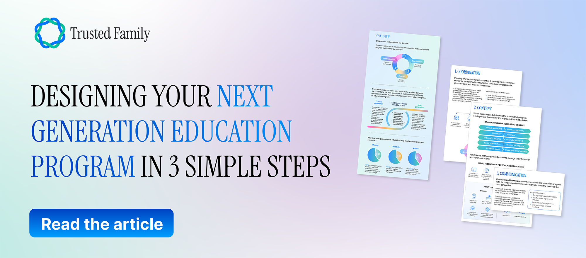Designing Your Next Generation Education Program in 3 Simple Steps