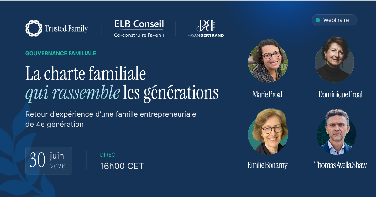 La charte familiale qui rassemble les générations [Résumé de webinaire]