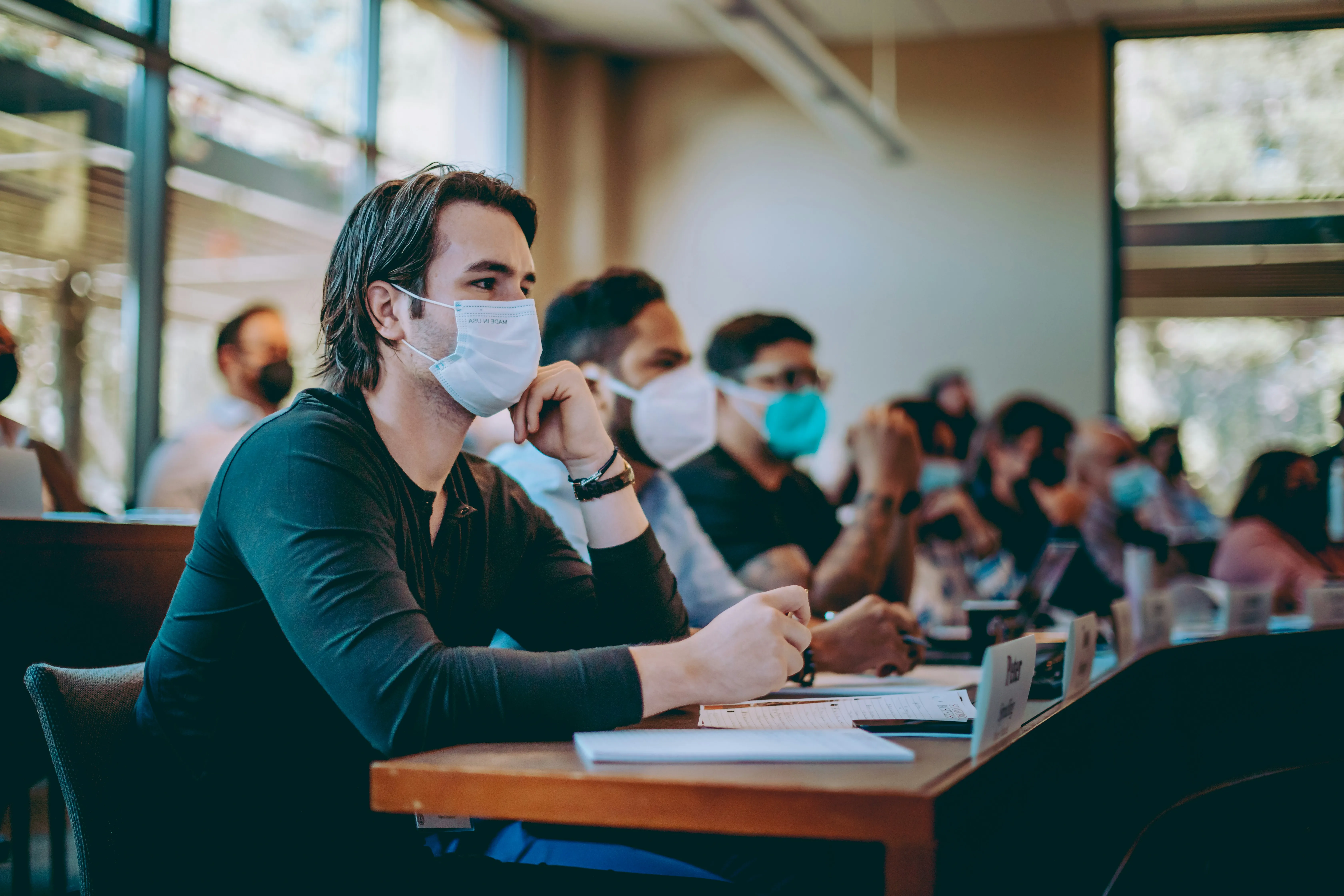 Stanford students in class