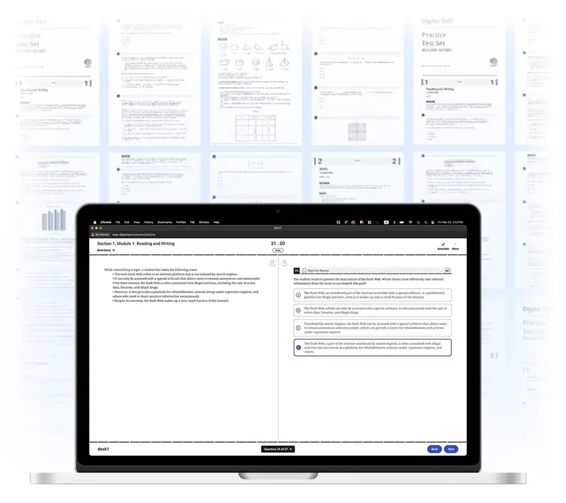 Gateplus tests in background and on screen of a macbook computer screen