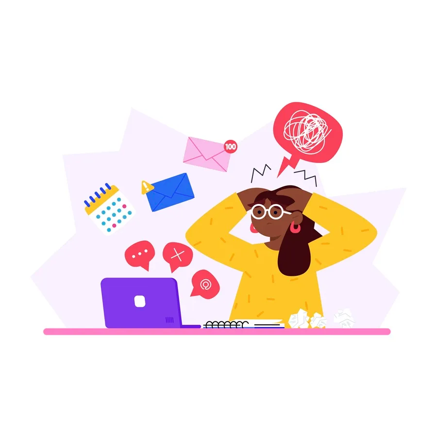 Image of student getting distracted from studies