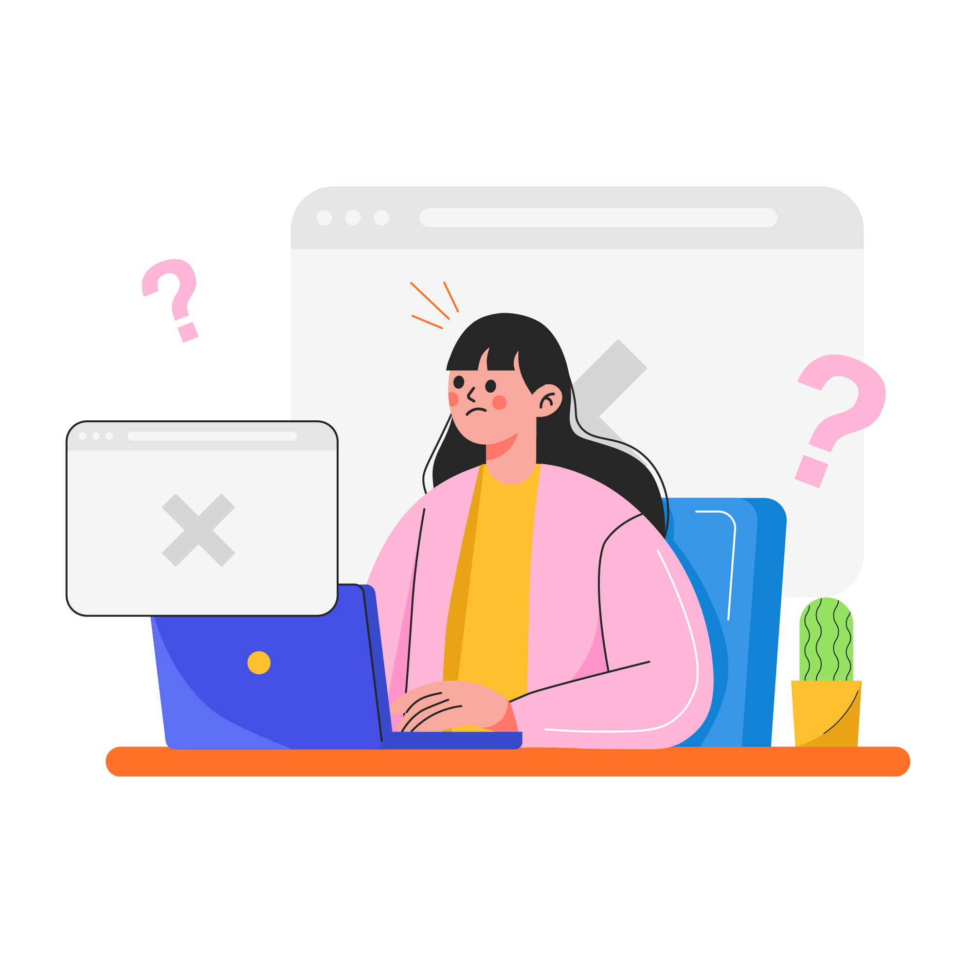 Student confused during adaptive SAT testing stages illustration
