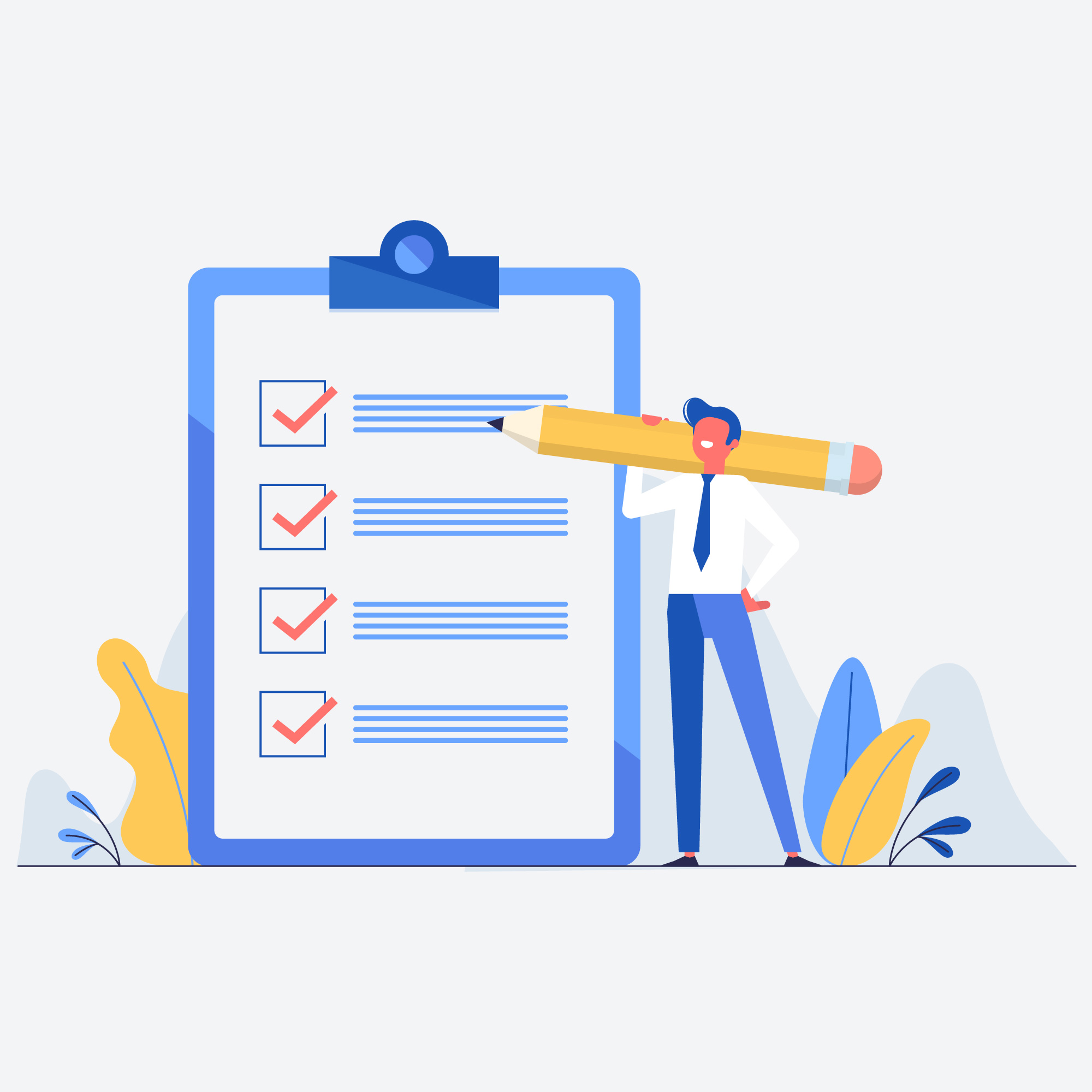 Student checklist illustration – reviewing which colleges accept SAT Superscore and which do not