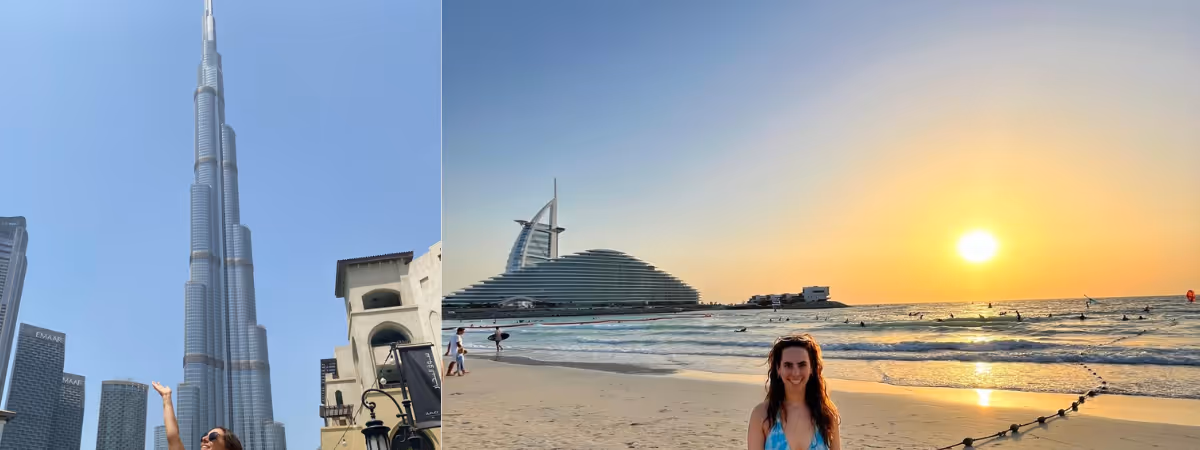 Burj Khalifa and Burj Al Arab in Dubai