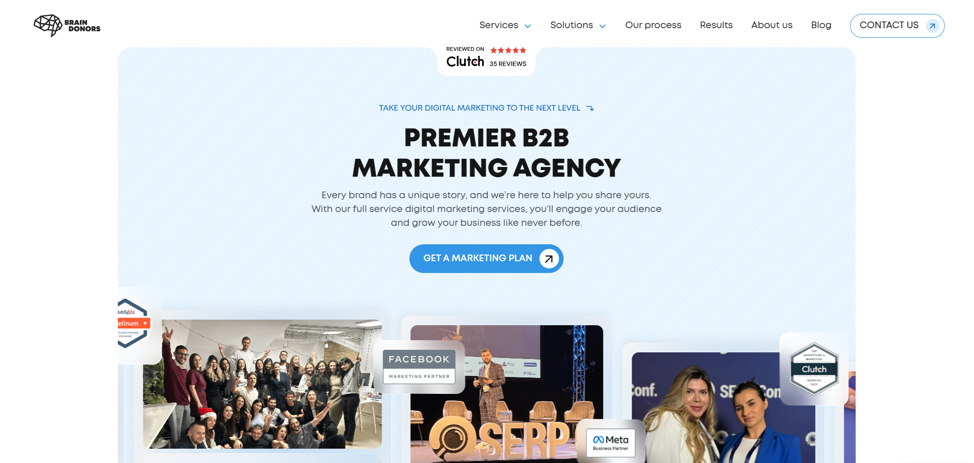 BrainDonors - #1 B2B SaaS Agency on the list