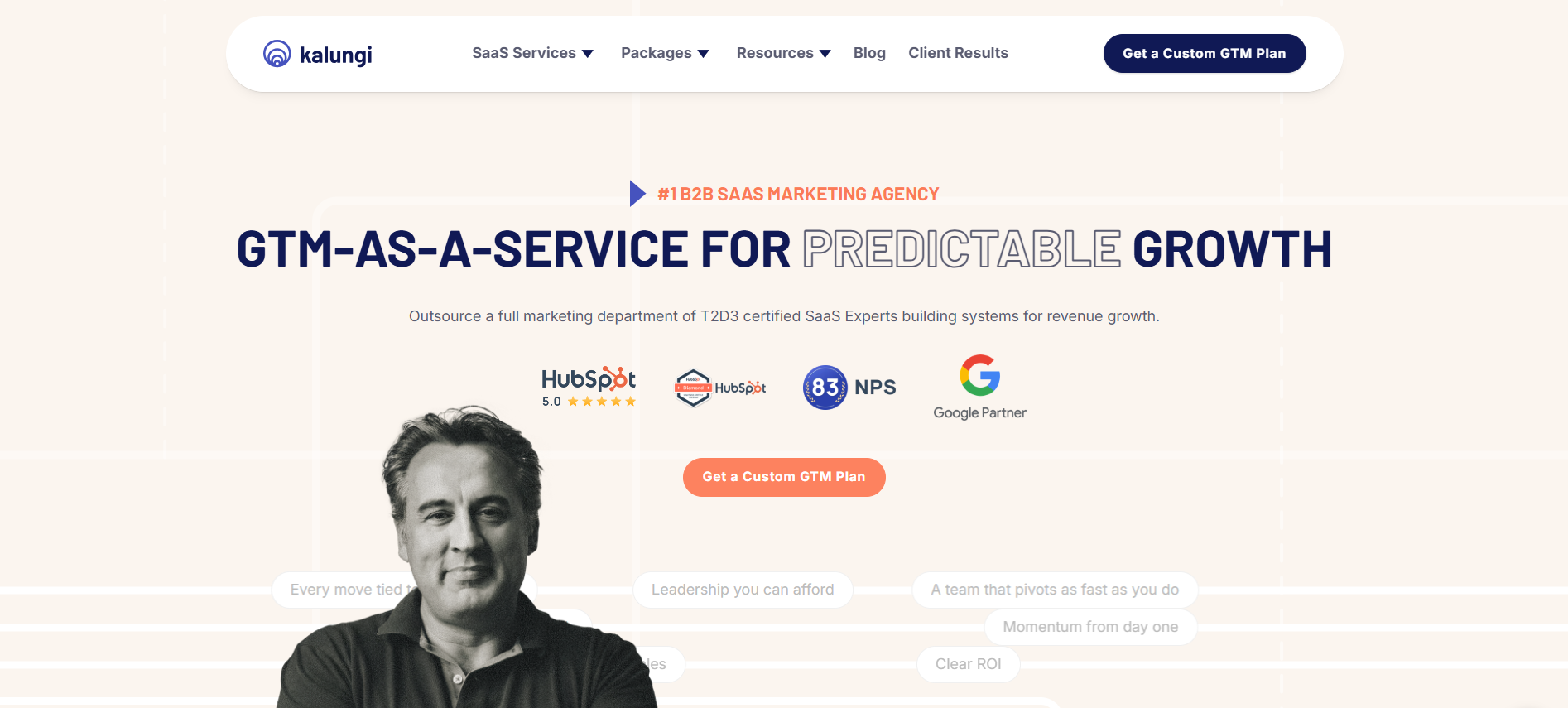 Kalungi's website homepage view