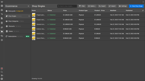 Ecommerce Collection - Construcfy X Webflow Template